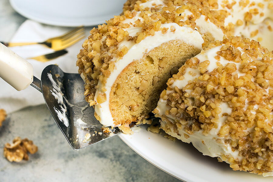 Keto Butter Pecan Pound Cake Featured