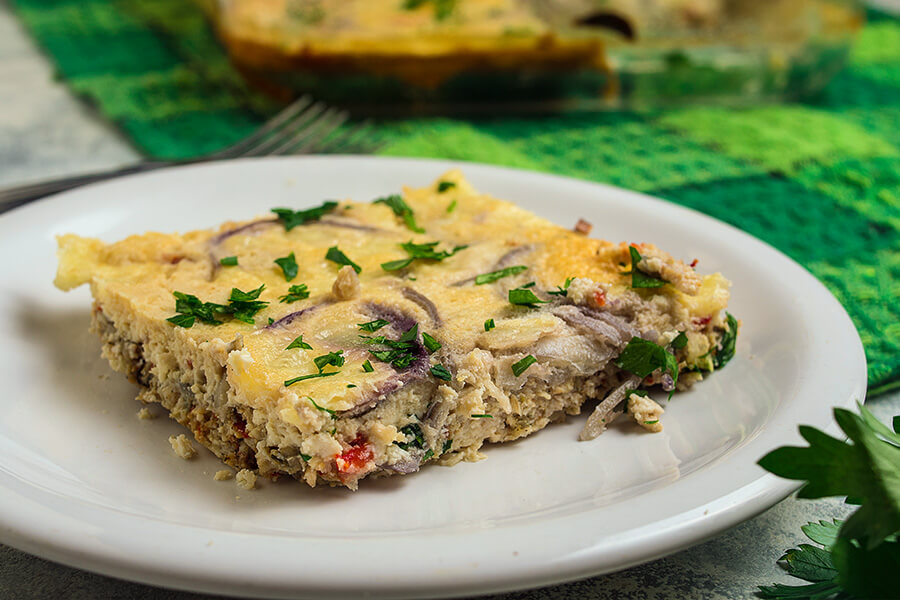 Egg White Breakfast Casserole Featured