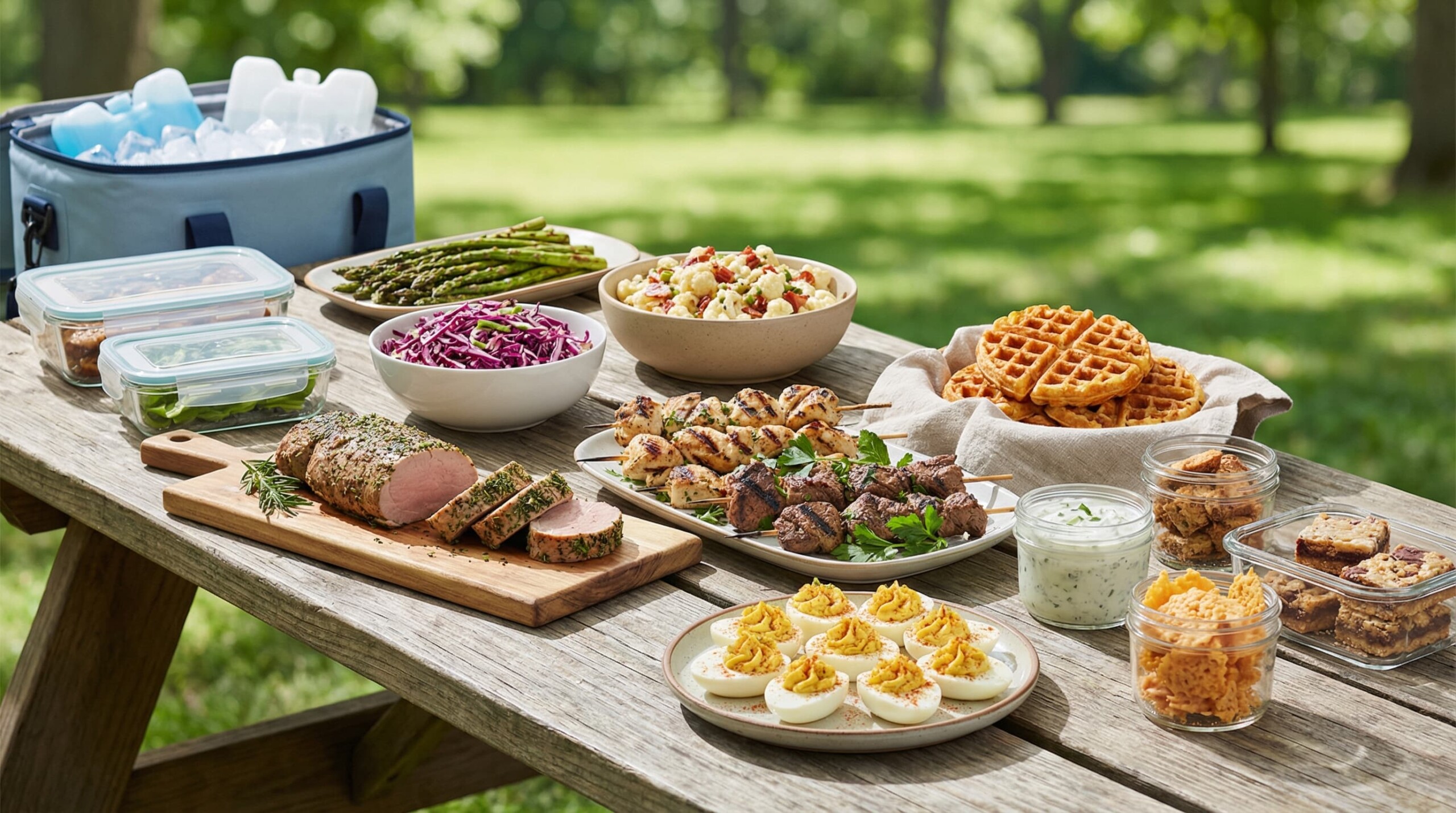keto picnic recipes outdoor spread scaled