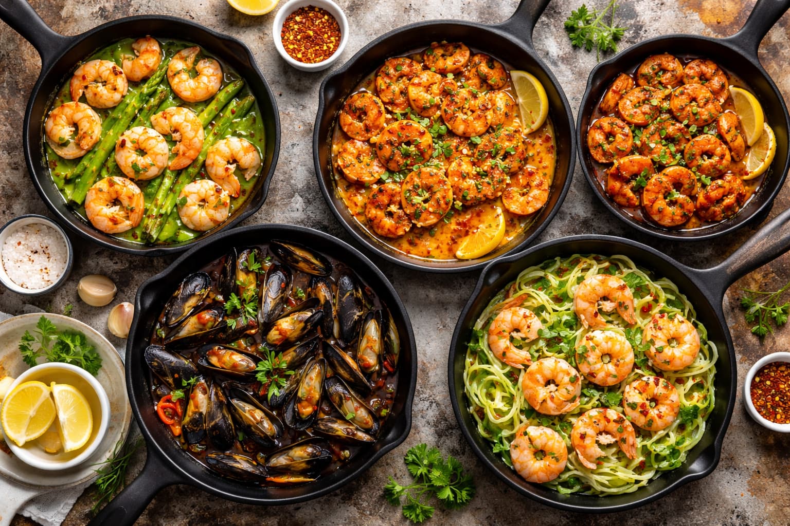 Keto Seafood Skillet Dinners